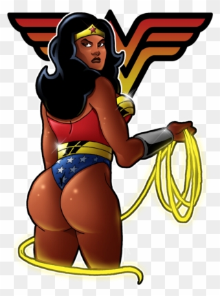 African American Supergirl Wonder Woman Clipart Png - Black Wonder Woman Animated Transparent Png
