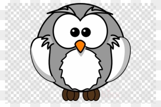 Download Grey Cartoon Owl Clipart Tawny Owl Clip Art - Owl On Book Shower Curtain - Png Download