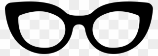 Glasses Of Cat Eyes Shape Comments - Cat Eye Glasses Icon Clipart