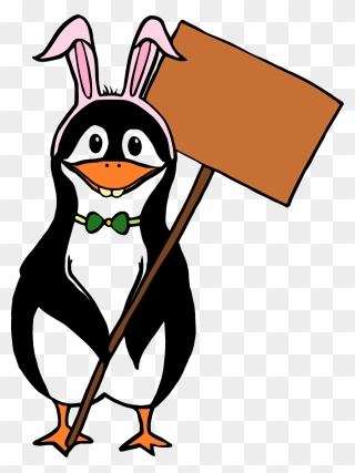 Penguin Costume Bunny - Pinguin Hase Clipart