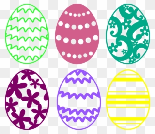 Easter Egg Cutting Files - Easter Eggs Images Silhouette Clipart