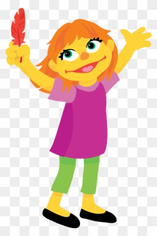 Julia's Ausm Autism Celebration - Autistic Character On Sesame Street Clipart