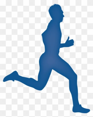 Legs Clipart Running Man - Runner Silhouette - Png Download