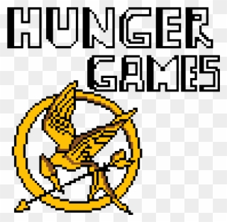 Hunger Games Mocking Jay - Pixel Art Circle Clipart