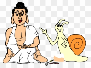Tja, Und So Saße Wir Dann Da Und Bauten Buddhas - Cartoon Clipart