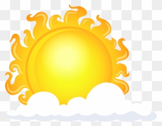 Sun With Clouds Transparent Clipart