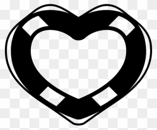 Lifebuoy With Heart Shape Comments - Salvavidas En Forma De Corazon Clipart