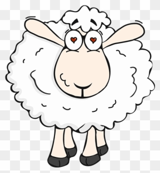 Morris The Sheep Valentine's Day Messages Sticker-1 - Cartoon Clipart