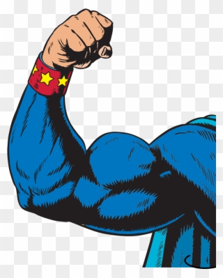 Superhero Arm - Arm Flexing Clipart