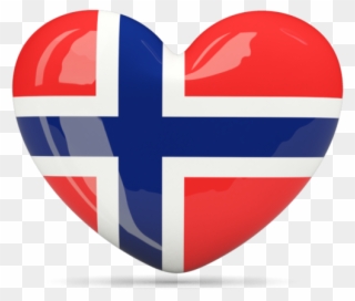 Norway Clipart Heart Design - Norwegian Flag Heart - Png Download