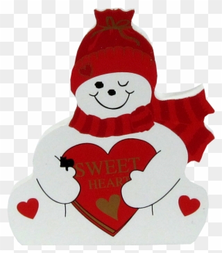 Valentines Day Snowman Clipart