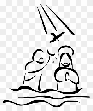 Baptism Of Jesus Drawing Clipart