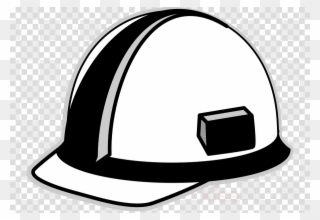 Download Hard Hat Clip Art Black And White Clipart - Kakaotalk Sticker - Png Download