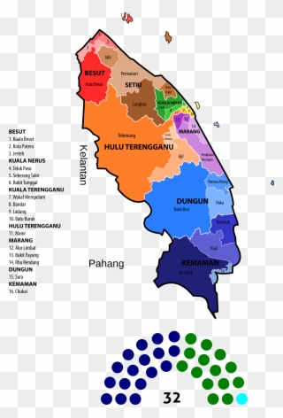 Big Image - Terengganu District Map Clipart