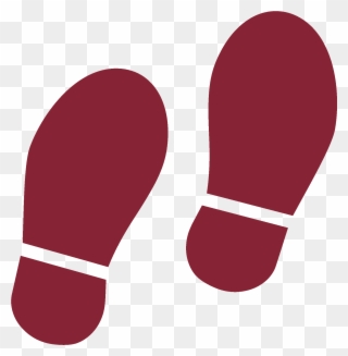 Shoe Prints Icon - Foot Step Png Clipart