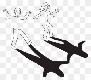 Team-building Exercise In Which Two People Cast The - Shadow Cast Cartoon Clipart