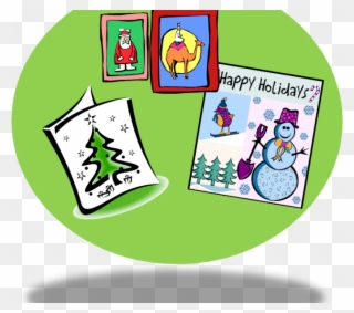 Cards Clipart Christmas - Small Christmas Card Clip Art - Png Download