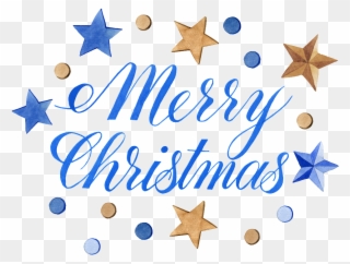Blue Christmas English Word Art Png Transparent - Merry Christmas Png Transparent Blue Clipart