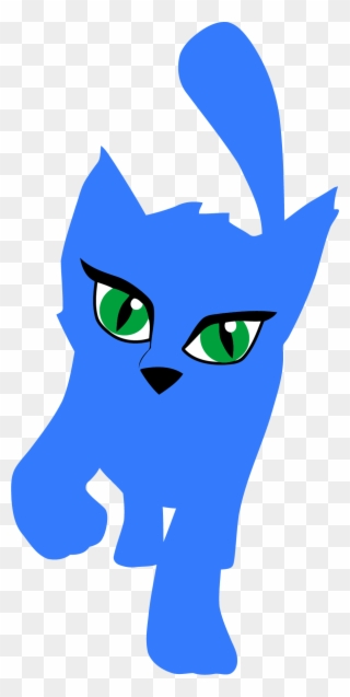 Blue Cat Clipart Png - Cat Cartoon Drawing Color Transparent Png