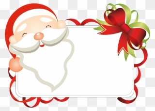 Santa * - Christmas Stickers With Labels Clipart