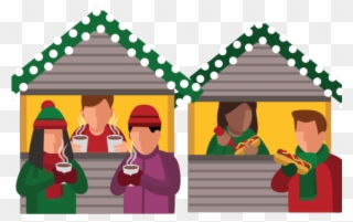 Christmas Market Cartoon Transparent Clipart