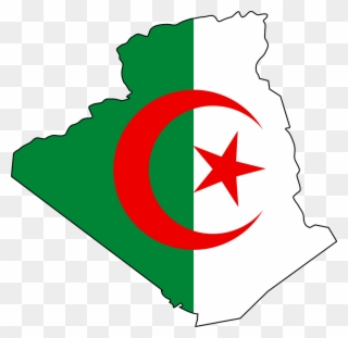 Algeria Flag 070111 U00bb Vector Clip Art Free Clip - Algeria Flag Map - Png Download