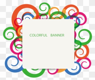 Picture Frame Color Abstract - Colourful Patterns Border Vector Clipart