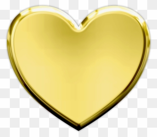Heart Gold Clip Art - Portable Network Graphics - Png Download