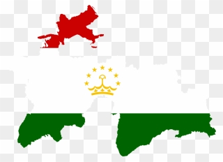 Tajikistan Flag Map Clipart