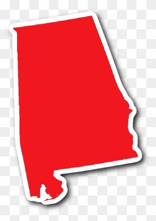 Alabama State Shape Sticker Red Alabama T Shirts, Stickers, - Alabama Clipart