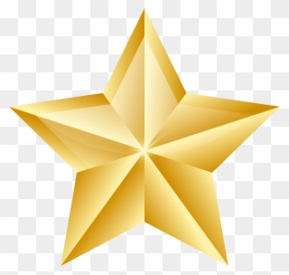 Gold Color Star Clipart