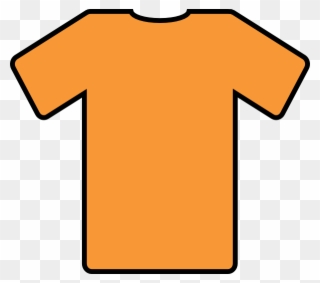 Orange Plain T Shirt Clipart