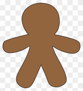 Gingerbread Man Clip Art Free Free Clipart Images - Brown Gingerbread Man Template - Png Download