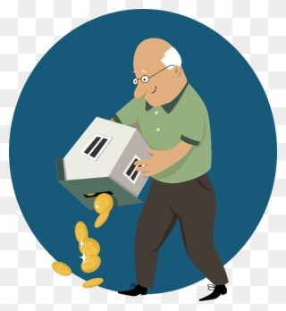 Man Withdrawing Equity From Home - Mortgage Loan Clipart