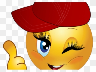 Girly Smiley Cliparts - Thumbs Up Girl Smiley Face - Png Download