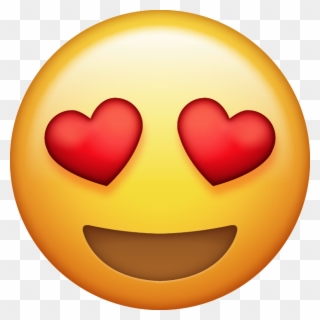 Download Heart Eyes Emoji [free Iphone Emoji Images - Love Heart Eye Emoji Clipart
