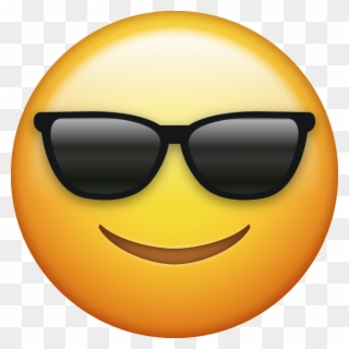 Download Sunglasses Cool Emoji Face [iphone Ios Emojis - Sunglasses Emoji Clipart