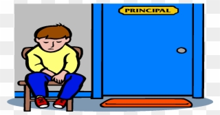 Student Handbook - Boy In Principals Office Clipart