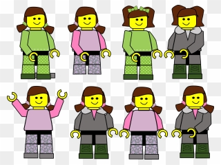 Girls Figures Toys - Lego Figures Girl Clipart - Png Download
