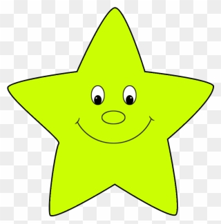 Neon Green Cartoon Star Cute - Adventskalender Türchen 6 Clipart