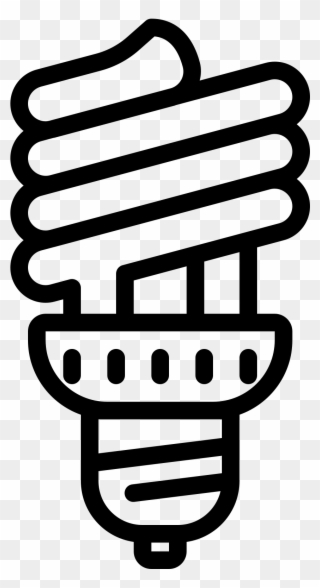 Spiral Bulb Icon - Led Bulb Svg Clipart