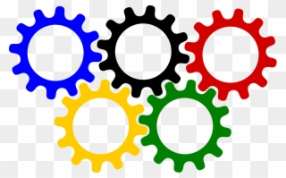Open - Turning Cogs Clipart