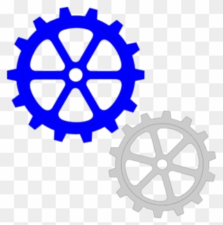Two Gears One Yellow And Grey Vector Clip Art - Gears Clip Art - Png Download