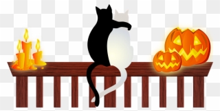 Keep Your Cat Safe This Halloween - Halloween Cats Clipart