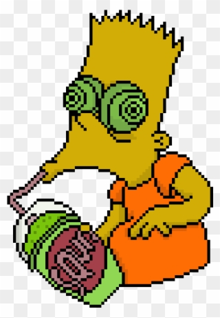 Pixel Clipart Grunge - Bart Simpson Png Transparent Png