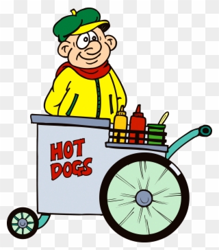 Food Cart Clip Art - Hot Dog Cart Clipart - Png Download