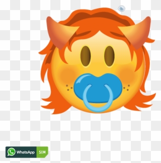Lustiges Emoji Mit Sommersprossen Und Schnuller - Mascot Clipart