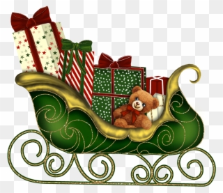Traineaux,noel - Sleigh Christmas Clipart - Png Download