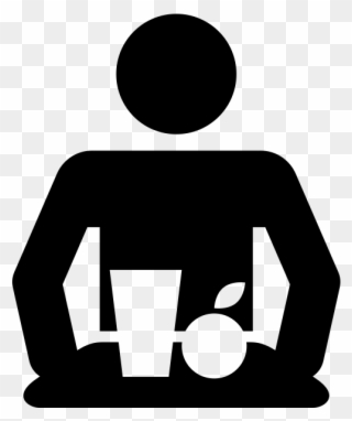 Icon Image Of A Person Holding A Lunch Tray - Cafeteria Icon Png Clipart