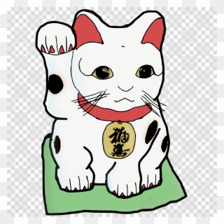 Maneki Neko Clipart Maneki-neko Luck Clip Art - Neko Blanco Dibujo Maneki Neko Png Transparent Png